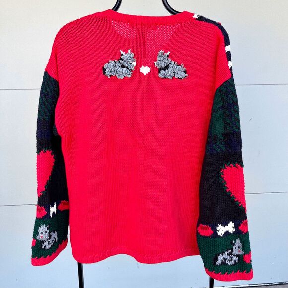 Vintage Dog-Themed Novelty Knit Cardigan by Eagle’s Eye - SZ L - Picture 3 of 12